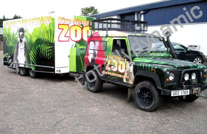 Land Rover and snack van wrapped by Totally Dynamic Central Scotland