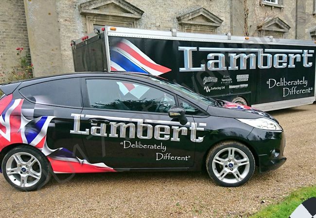 Ford Fiesta fleet vinyl wrapped for Lamberts