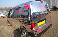Nissan NV200 wrapped in chrome vinyl with cut vinyl graphics by Totally Dynamic Southampton