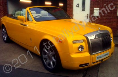 Rolls Royce Phantom wrapped pearl yellow by Totally Dynamic Lincoln