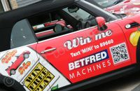 MINI fleet fully vinyl wrapped in printed design by Totally Dynamic Leeds