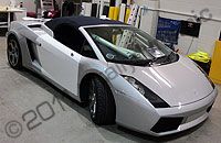 Two tone pearl white wrapped Lamborghini Gallardo by Totally Dynamic South London