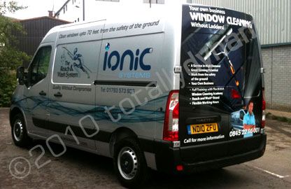 Renault Master van wrapped for Ionic Window Cleaning by Totally Dynamic Southampton