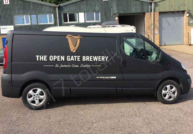 Vauxhall Vivaro van fully vinyl wrapped for Guinness
