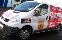 Renault Trafic part-wrapped in printed design by Totally Dynamic Central Scotland