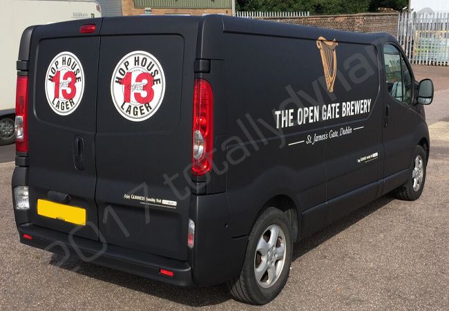 Vauxhall Vivaro van fully vinyl wrapped for Guinness
