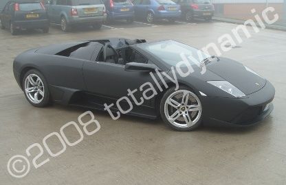 Lamborghini Gallardo wrapped matt black by Totally Dynamic Leeds/Bradford