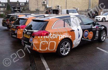 Vauxhall Insignia Sports Tourers wrapped in printed design by Totally Dynamic Leeds/Bradford