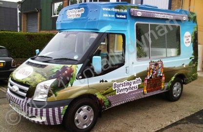 Ice Cream van wrapped in printed design by Totally Dynamic Norfolk