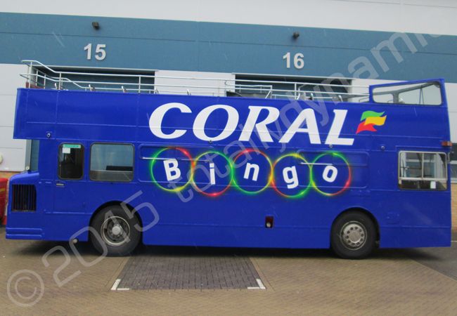 Open Top Bus vinyl wrapped for Coral Bingo