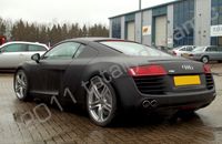 Audi R8 wrapped matte black by Totally Dynamic Southampton