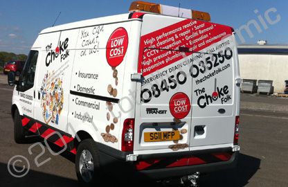Ford Transit wrapped for Choke Folk by Totally Dynamic Central Scotland