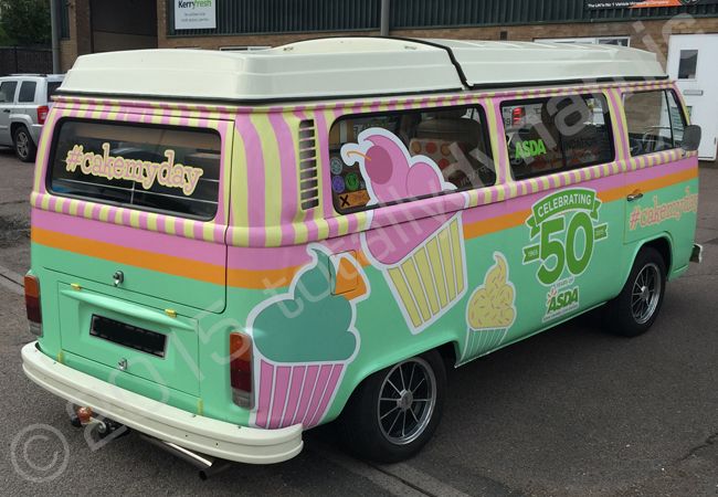 VW Campervan vinyl wrapped for ASDA
