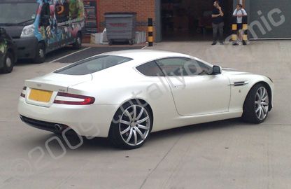 Aston Martin DB9 wrapped pearlescent white by Totally Dynamic Leeds/Bradford