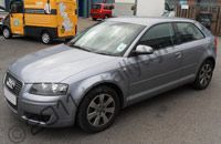Audi A3 wrapped matt black with gloss graphics by Totally Dynamic North London