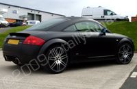 Audi TT wrapped matt black with carbon fibre roof by Totally Dynamic Leeds/Bradford