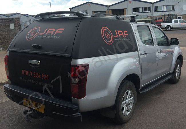 Isuzu D-Max part-wrapped for JRF Property Services