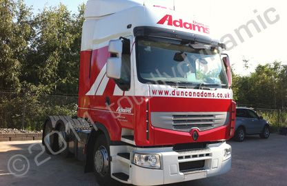 Fleet of 50 Renault cabs wrapped red with graphics by Totally Dynamic Central Scotland
